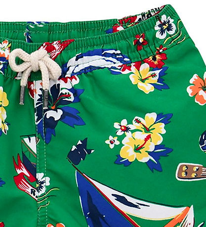 Polo Ralph Lauren Badeshorts - Reisender - Grün m. Print