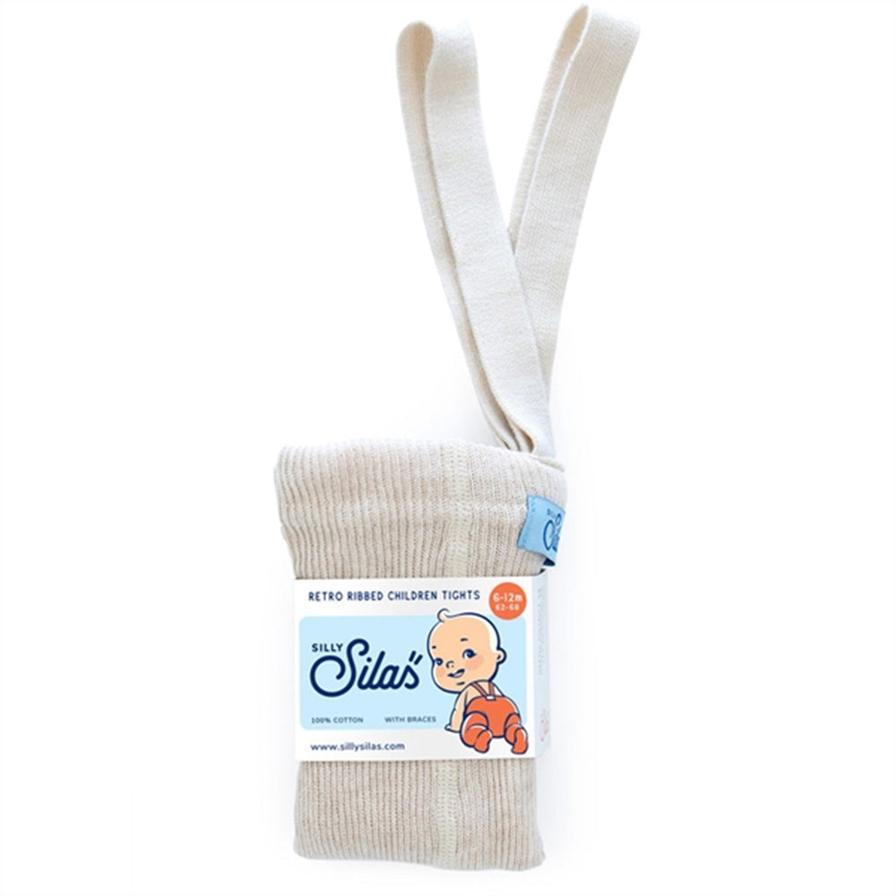 Footed Tights Cream - Silly Silas → Luksusbaby.dk