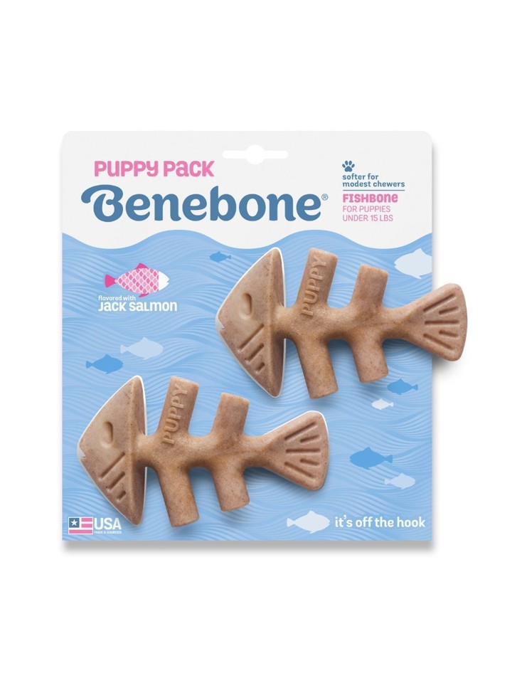 Benebone - Fishbone Hvalp 2-Pak Mini 12cm -