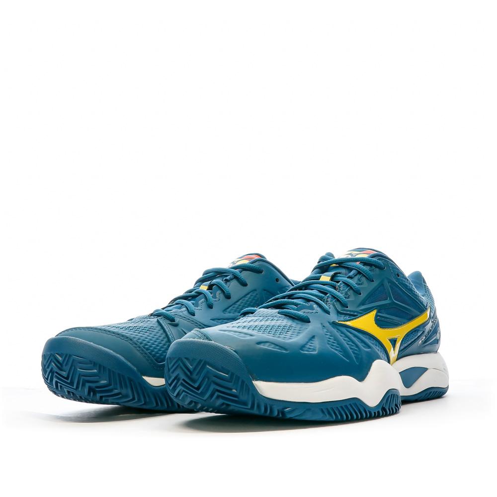 Mizuno Chaussures de tennis Bleu/Jaune Homme Mizuno Wave Intensetour