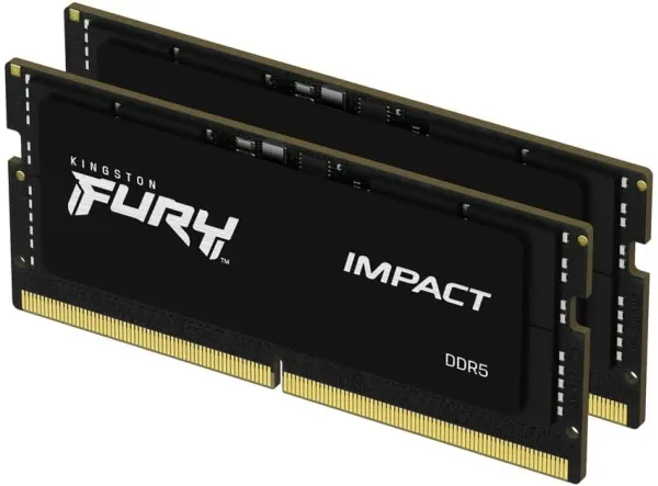 Kingston FURY Impact - DDR5 - sæt - 64 GB: 2 x 32 GB - SO DIMM 262-PIN - 4800 MHz / PC5-38400 - CL38 - 1.1 V - ikke bufferet - on-die ECC