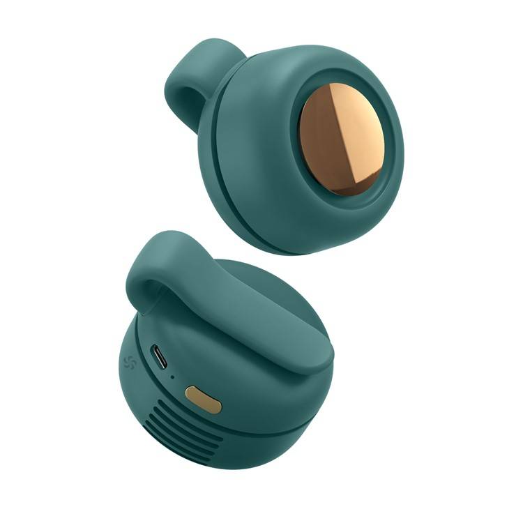 900mAh Mini USB Hand Ventilator Wiederaufladbarer Lüfter mit Gürtelclip - Grün