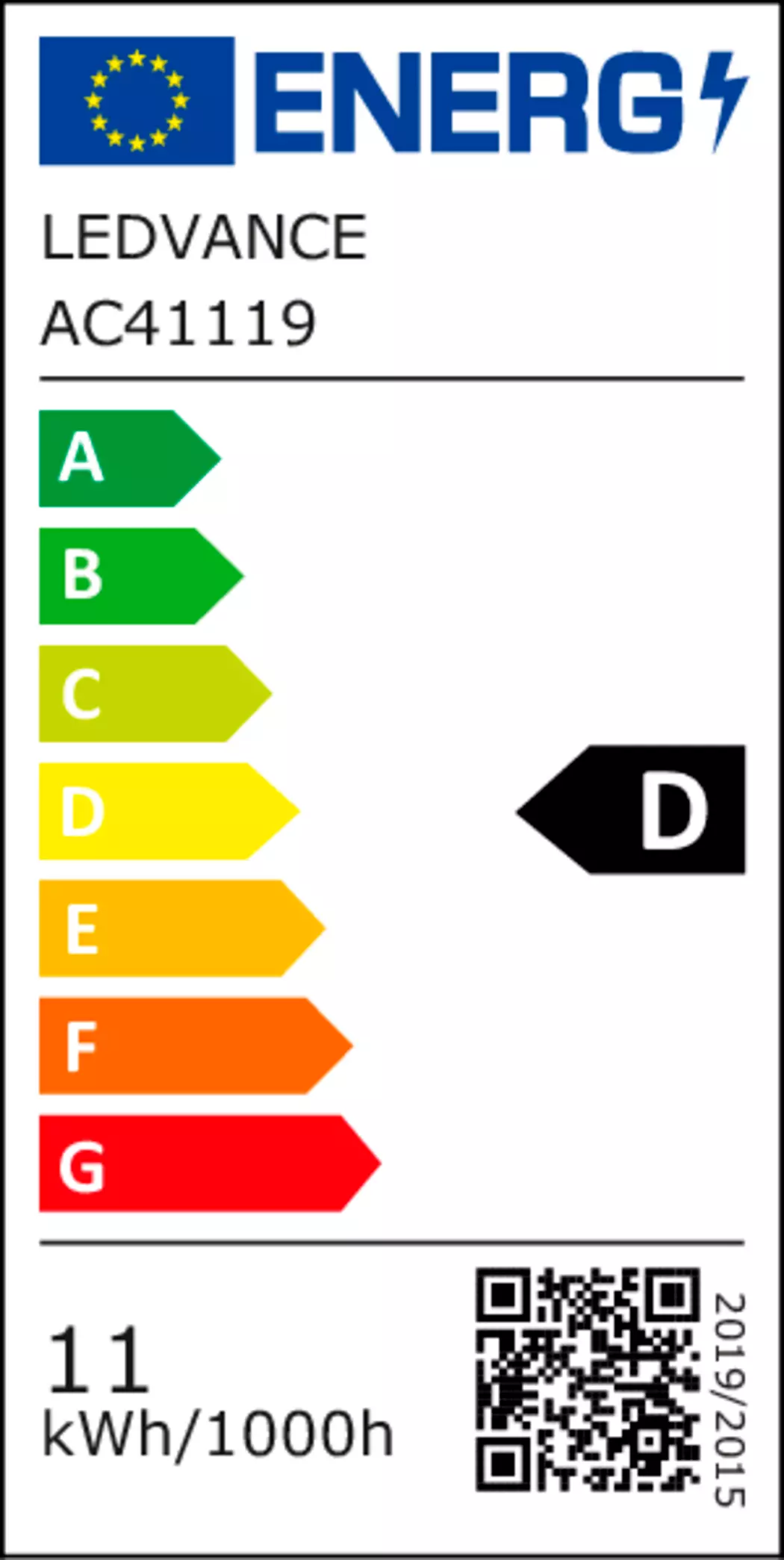 LED-Birne E27/11 Watt/Energie D