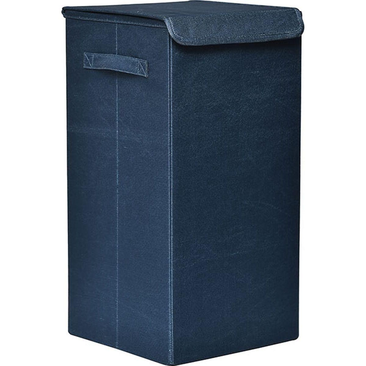 PANIERE A LINGE PLIABLE TISSU POLYESTER BLEU CANARD