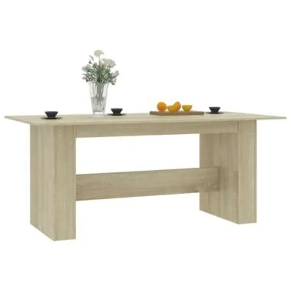 vidaXL - Eettafel - Bruin - Bewerkt hout