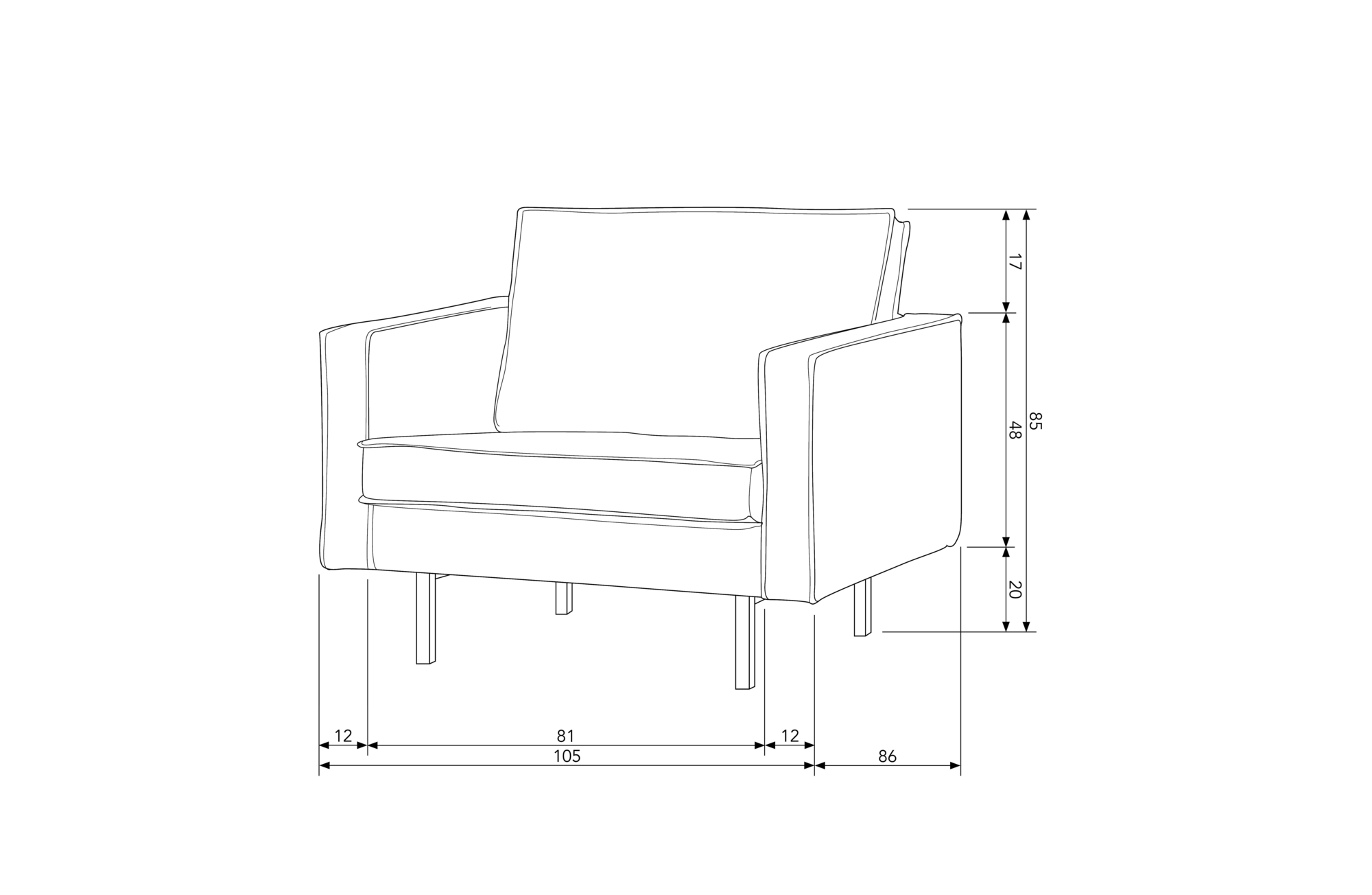 Rodeo fauteuil velvet Teal