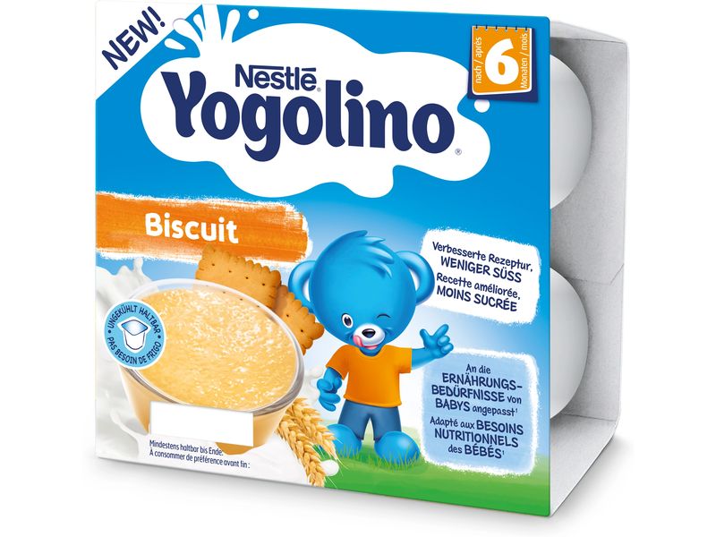 NESTLE Yogolino Biscuit 4x 100 g Milchdessert für Babys nach 6 Monaten