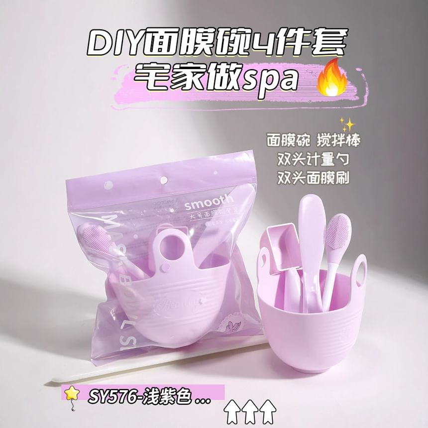 YOUSHA - Set van 3: Siliconen DIY gezichtsmasker mengset / Set van 4: Siliconen DIY gezichtsmasker mengset
