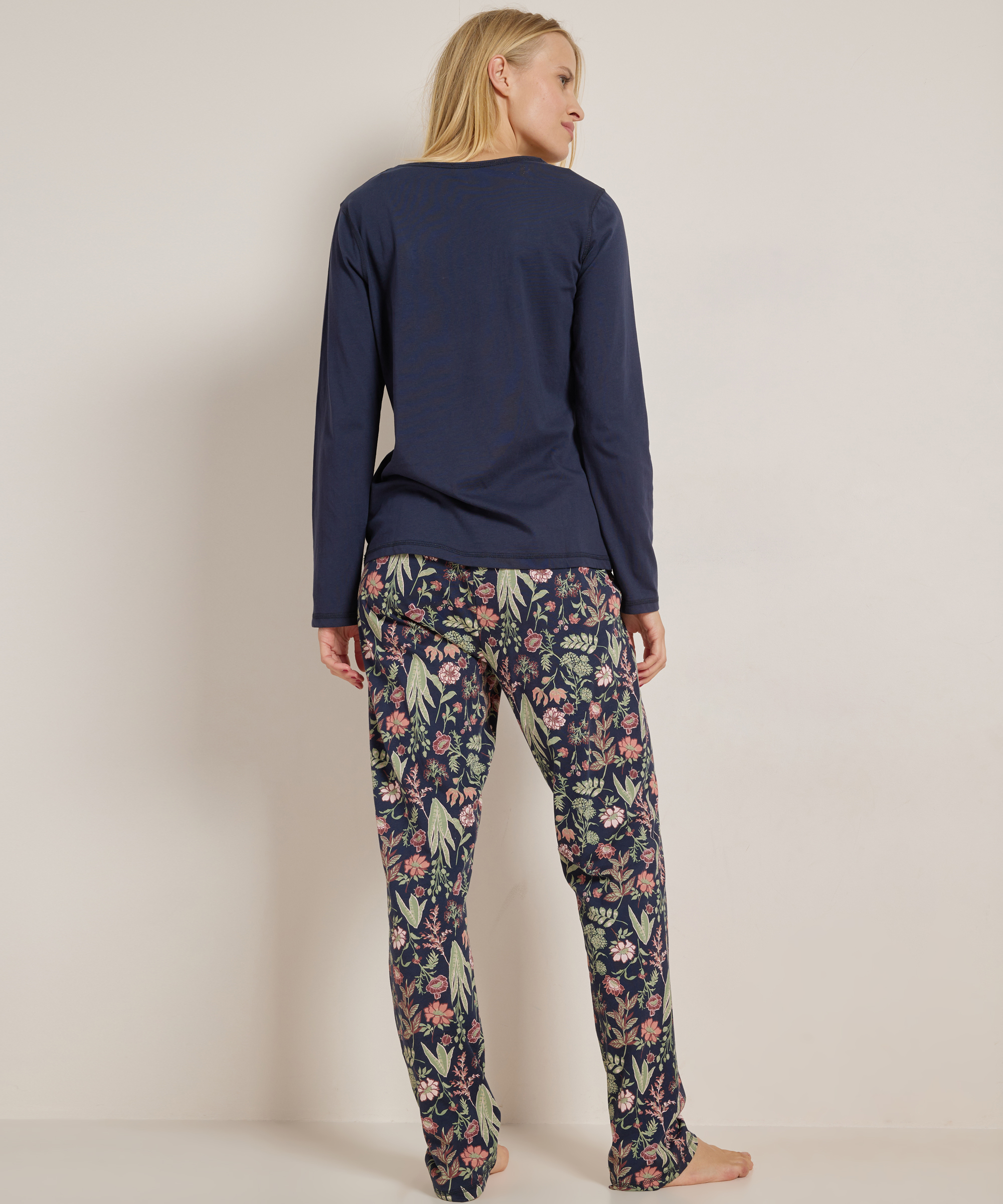 pyjama set: uni top   print broek