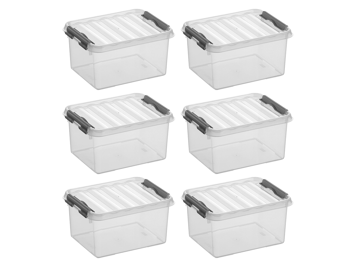 Sunware Q-line 2 liter opbergboxen - Set van 6