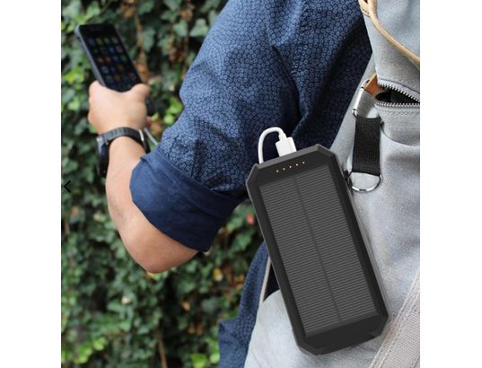AKASHI - Batterie externe Solar Power Bank with Wireless Charger 10000mAh