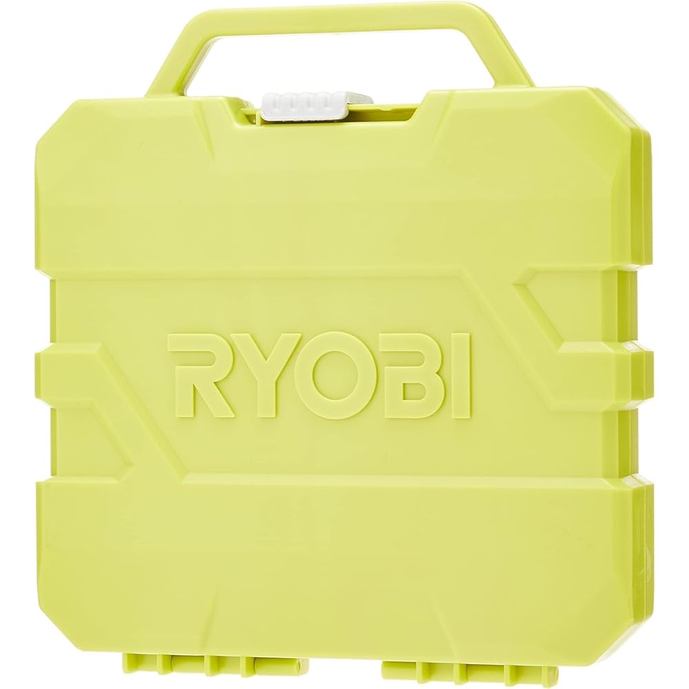 RYOBI - Perceuse-Visseuse à Percussion 18V ONE+ - 2 Vitesses - Livrée avec 1 Batterie Lithium+ 2,0Ah et 1 Batterie Lithium+ 4,0Ah, 1 Chargeur et 1 Sac de Rangement - R18PD2-242S & - Mallette 127 acces : Bricolage