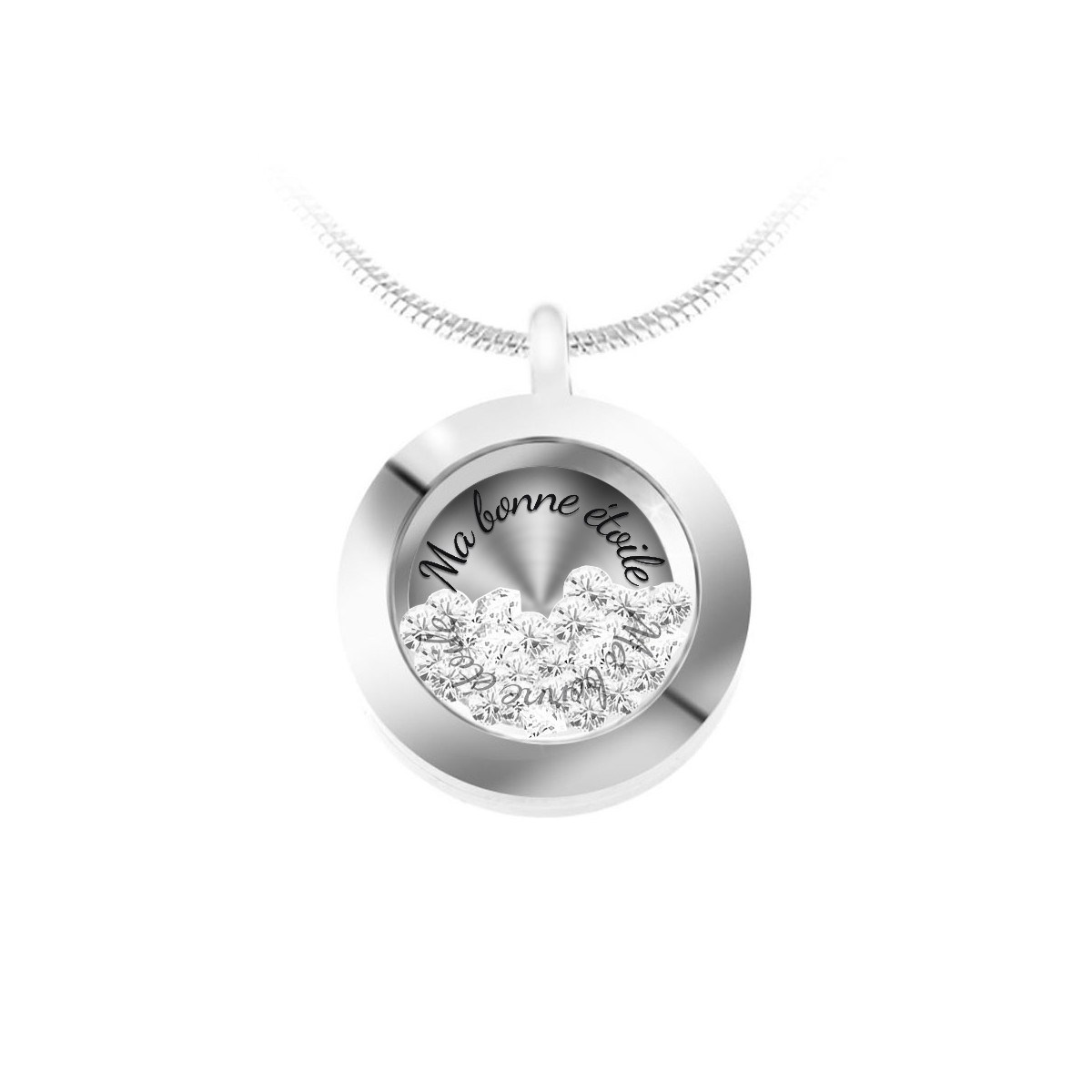 Collier Ma bonne étoile orné de Cristaux scintillants SC Crystal