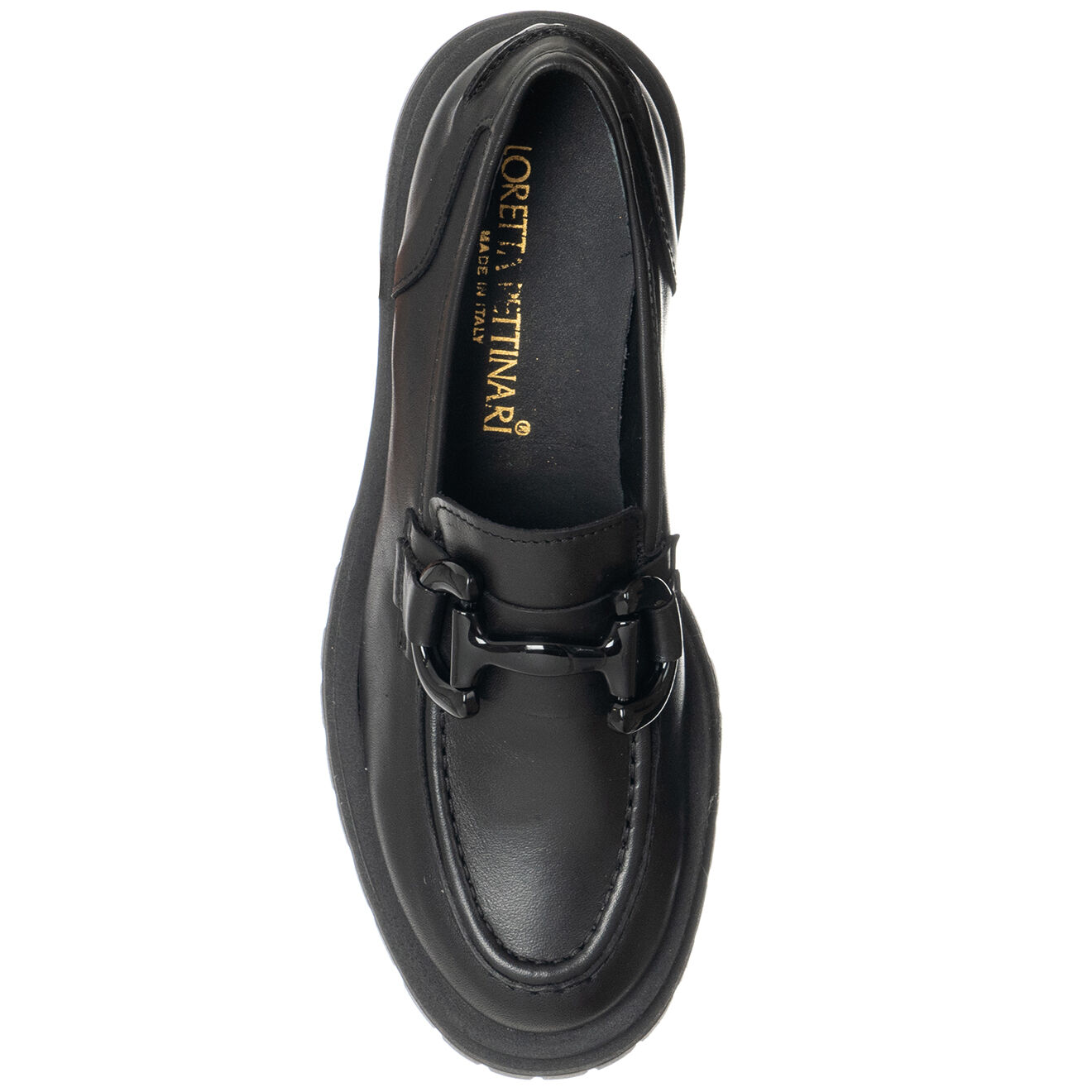 Loretta Pettinari Mocassins en Cuir Isea noirs - Talon 4.5 cm