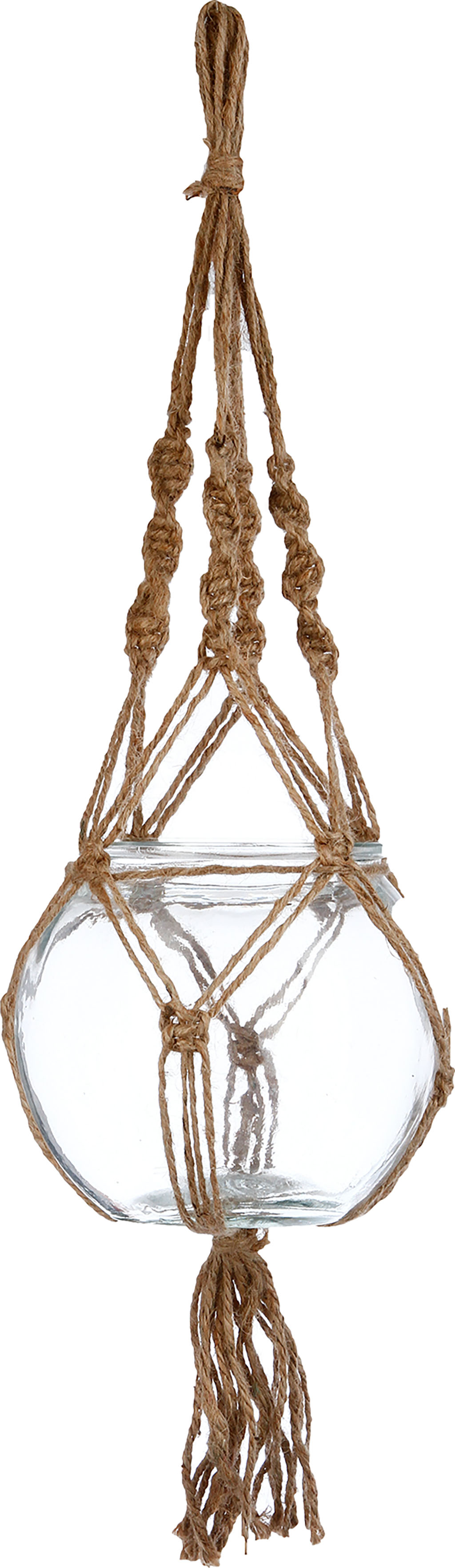 Cache-pot et corde D18x16cm