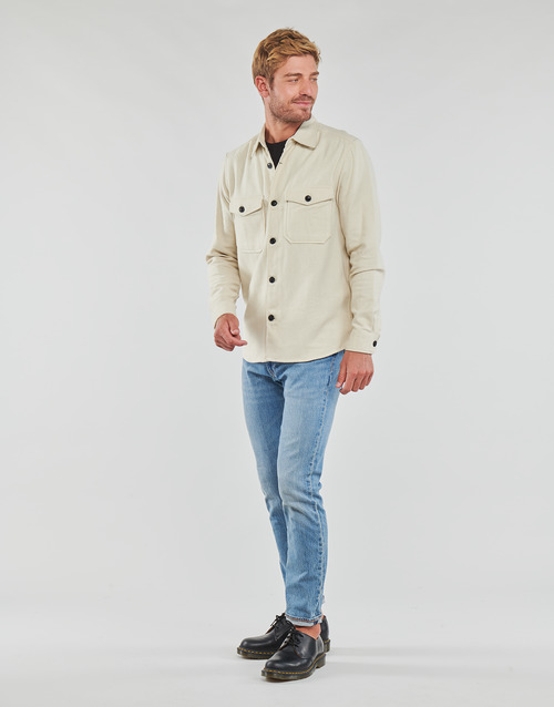 Only & Sons  - ONSMILO LS SOLID OVERSHIRT NOOS - Creme