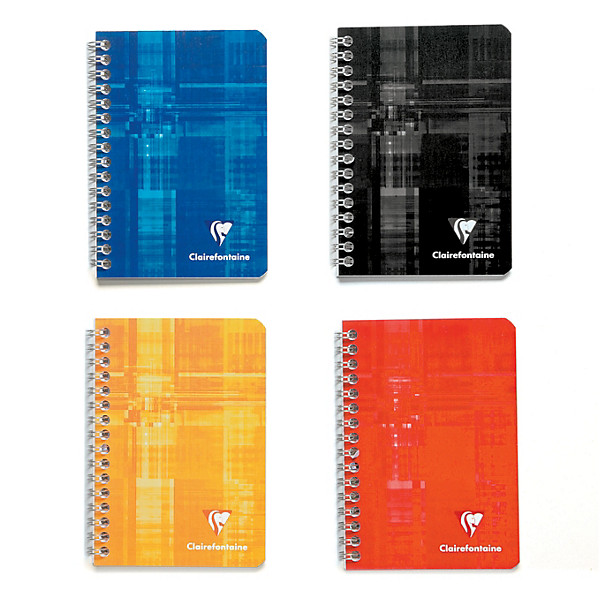 Carnets Clairefontaine spirales 9,5 x 14 cm 100 pages, lot de 5