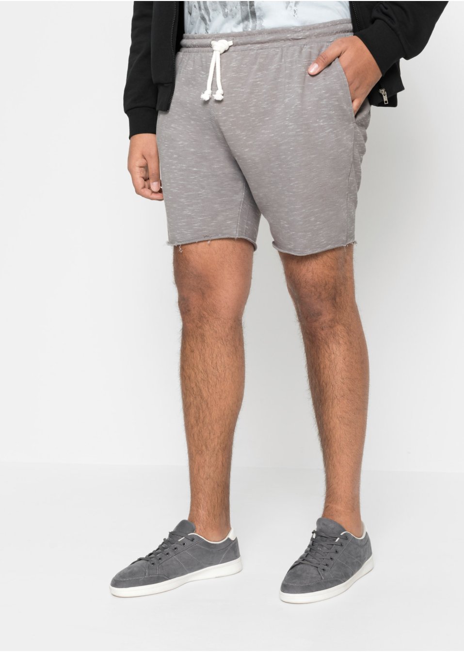 Lot de 2 shorts en sweat avec bordure roulottée, Regular Fit