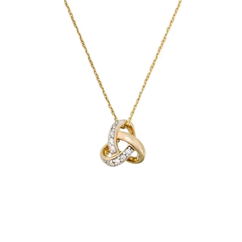 Pendentif Noeud Elegance Or et Diamants