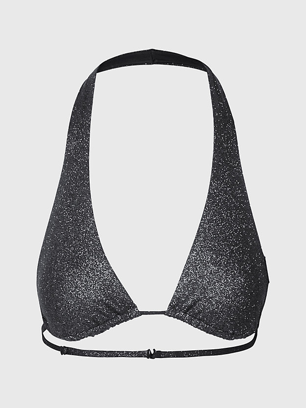 Top de biquíni com decote halter - Coleção de peças lisas
