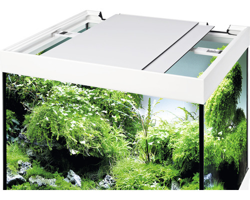 EHEIM Vivaline 240 aquariumcombinatie met LED-verlichting, verwarming, filter en eikengrijze kast