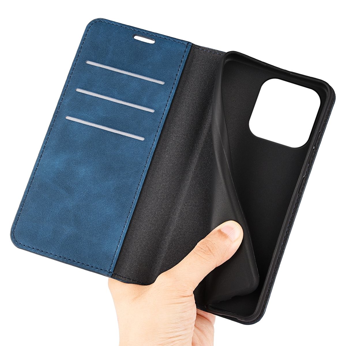 Hülle Handy Schutz für Apple iPhone 15 Pro Case Cover Klapp Tasche Wallet Etuis