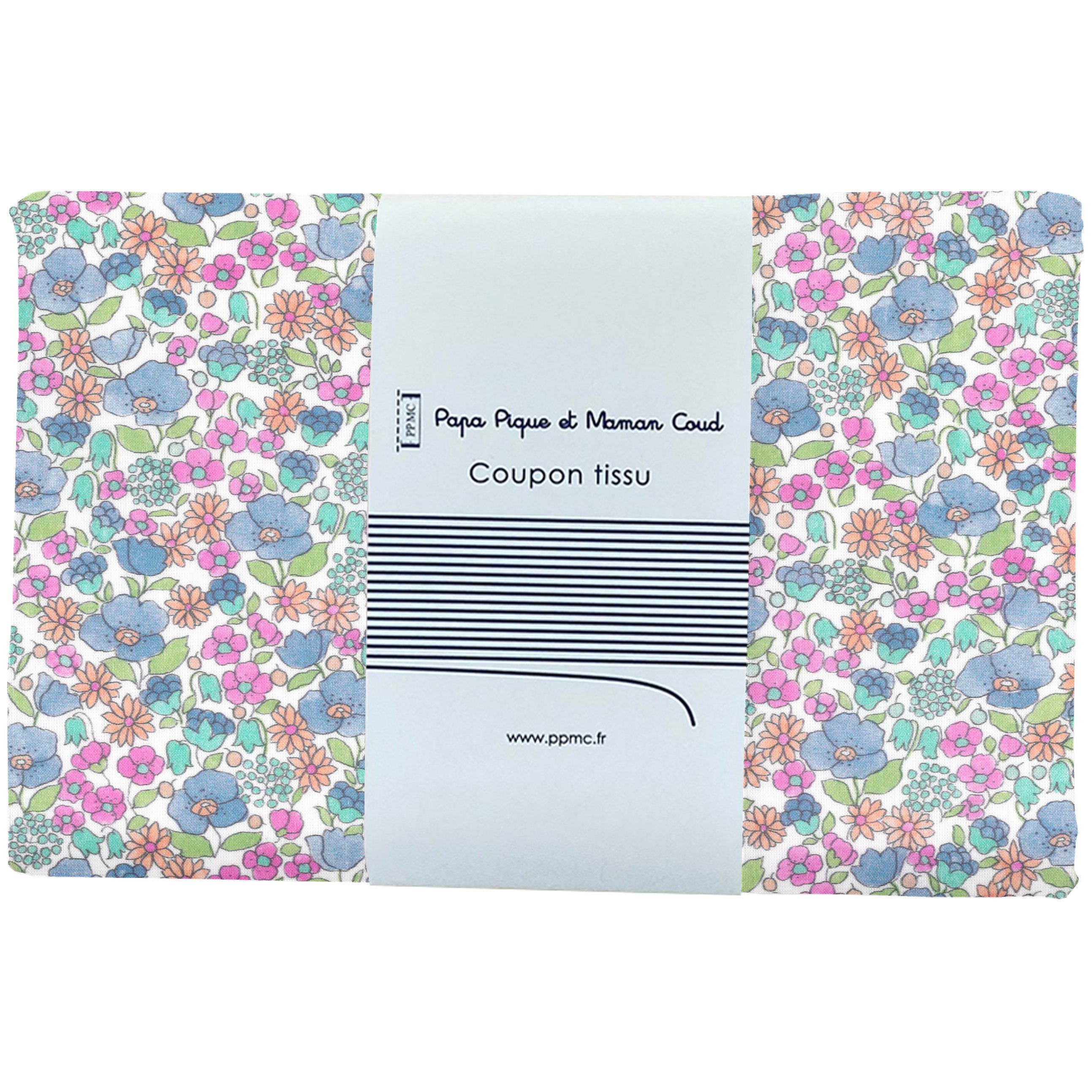 Coupon Tissu 1 M Pastel Fleuri