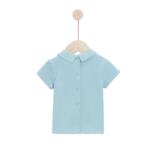 Mon Petit Nuage Polo manches courtes   Nuage bleu        de               P'tit bisou