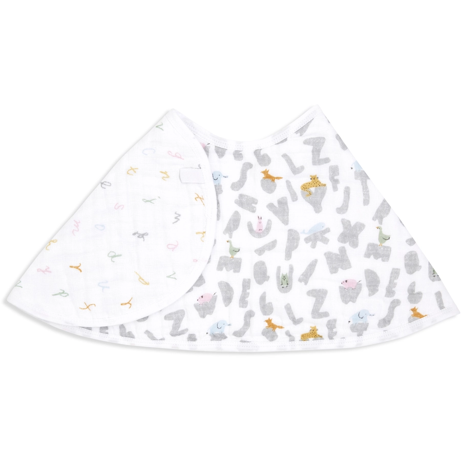 aden + anais™ essentials Baumwoll-Musselin-Baby-Lätzchen alphabet animals