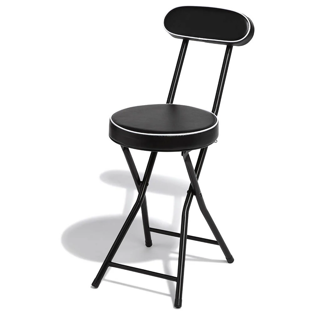 Chaise pliante Tony Noire Ø30 x H.74 cm