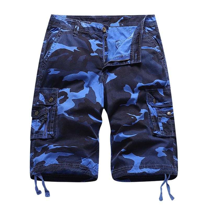 Lefitt - Camo Shorts met middelhoge taille