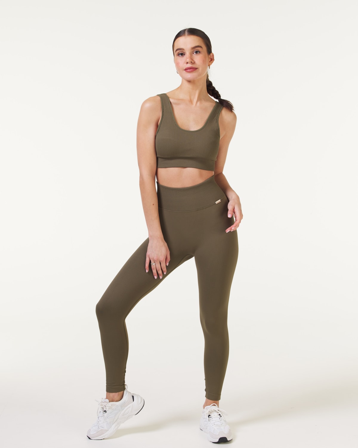 Bumpro Wave Seamless Tights Green Ivy