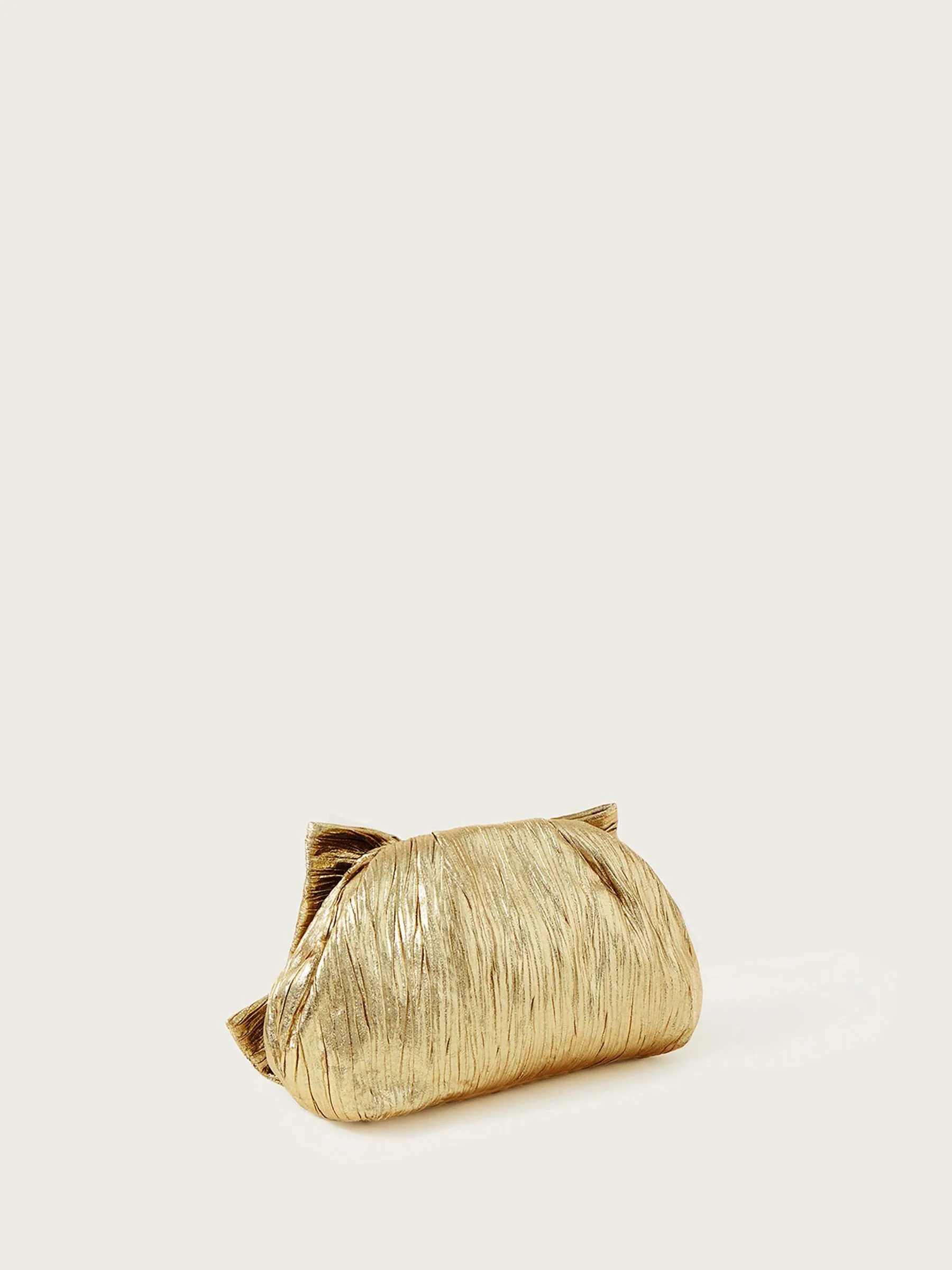 Monsoon Tone Oversized Bow Metallic Bag