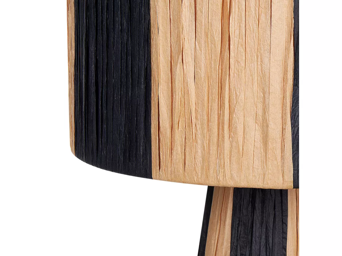 Lampe à poser WELMEL Osier Marron/noir