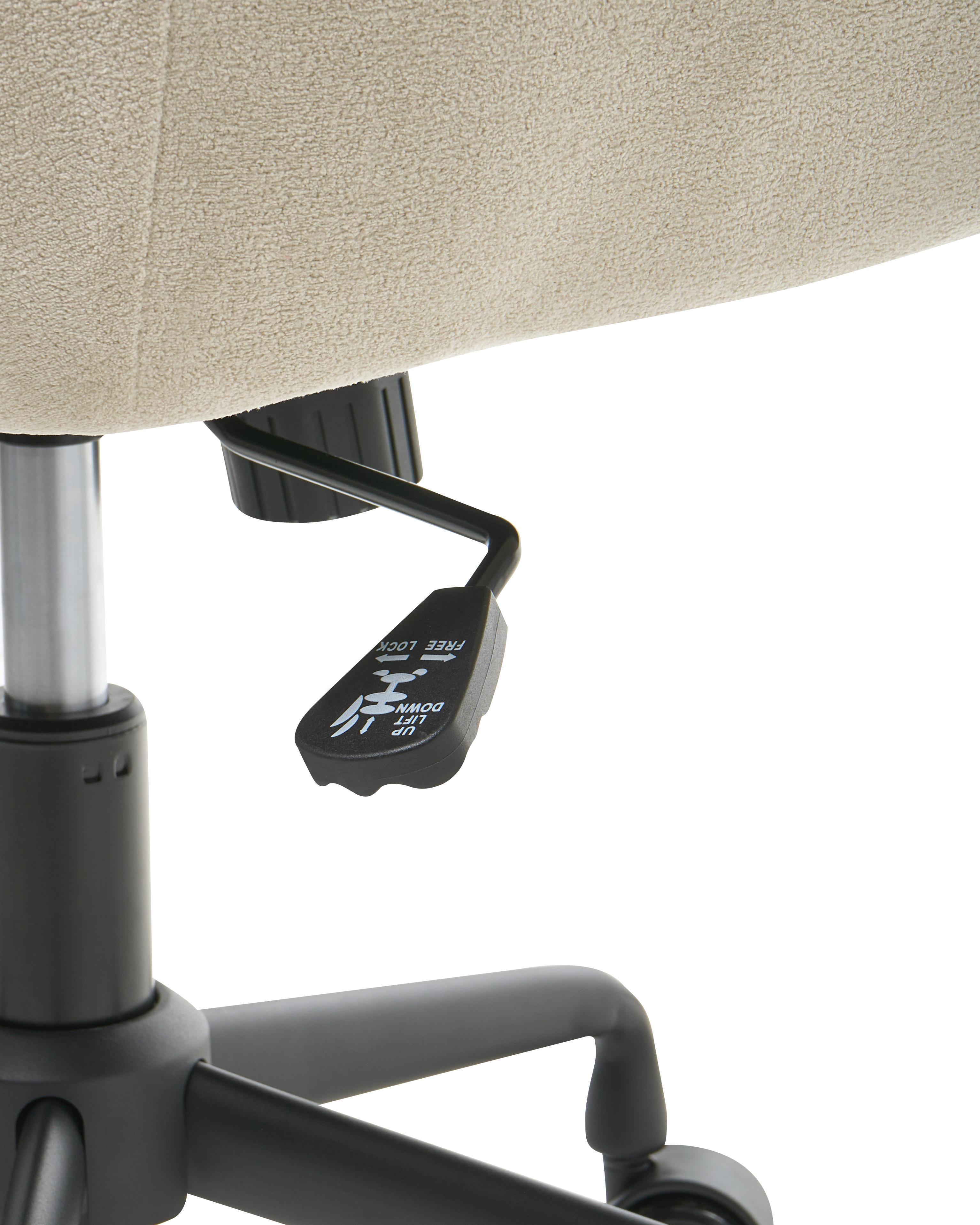 Bureaustoel PALMDALE Fluweel Lichtbeige