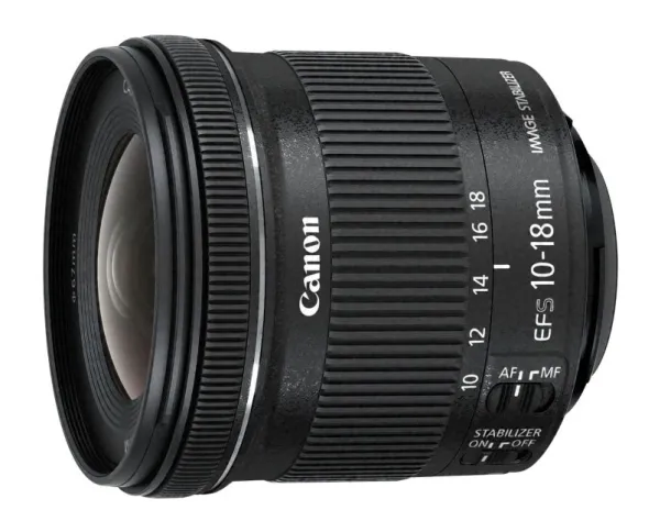 Canon EF-S - Vidvinkel zoom objektiv - 10 mm - 18 mm - f/4.5-5.6 IS STM - Canon EF - for EOS 100, 1200, 70, 700, 7D, Kiss X6i, Kiss X7, Kiss X70, Kiss X7i, Rebel SL1, Rebel T5i