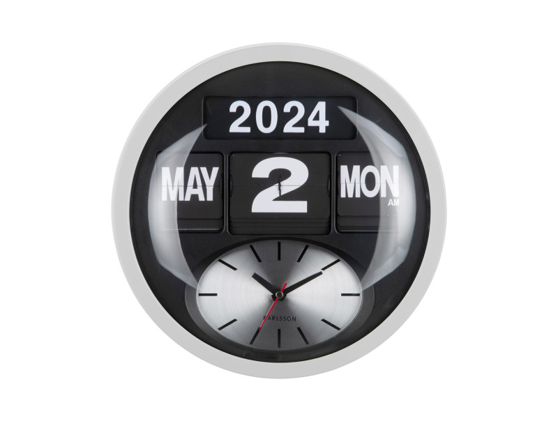 Wall Clock Round Flip KA6030BK Black