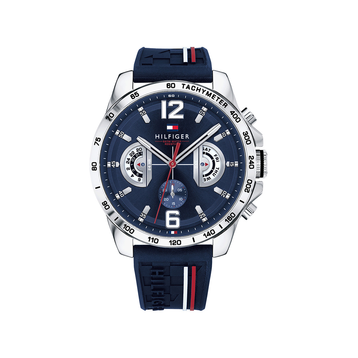 Montre Tommy Hilfiger homme acier silicone bleu