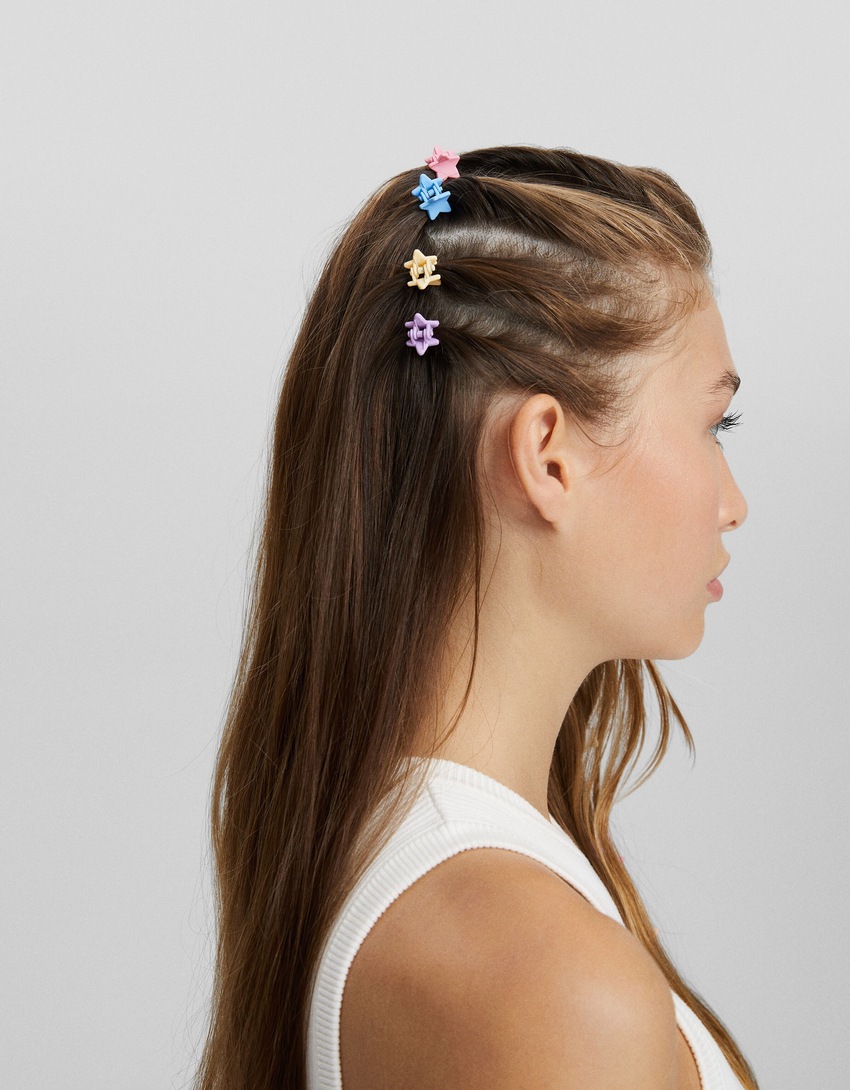 Conjunto de 20 presilhas de cabelo em formato de estrela