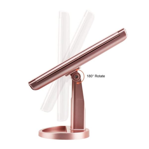 UNIQ LED Trifold Hollywood sminkespeil - RoseGold