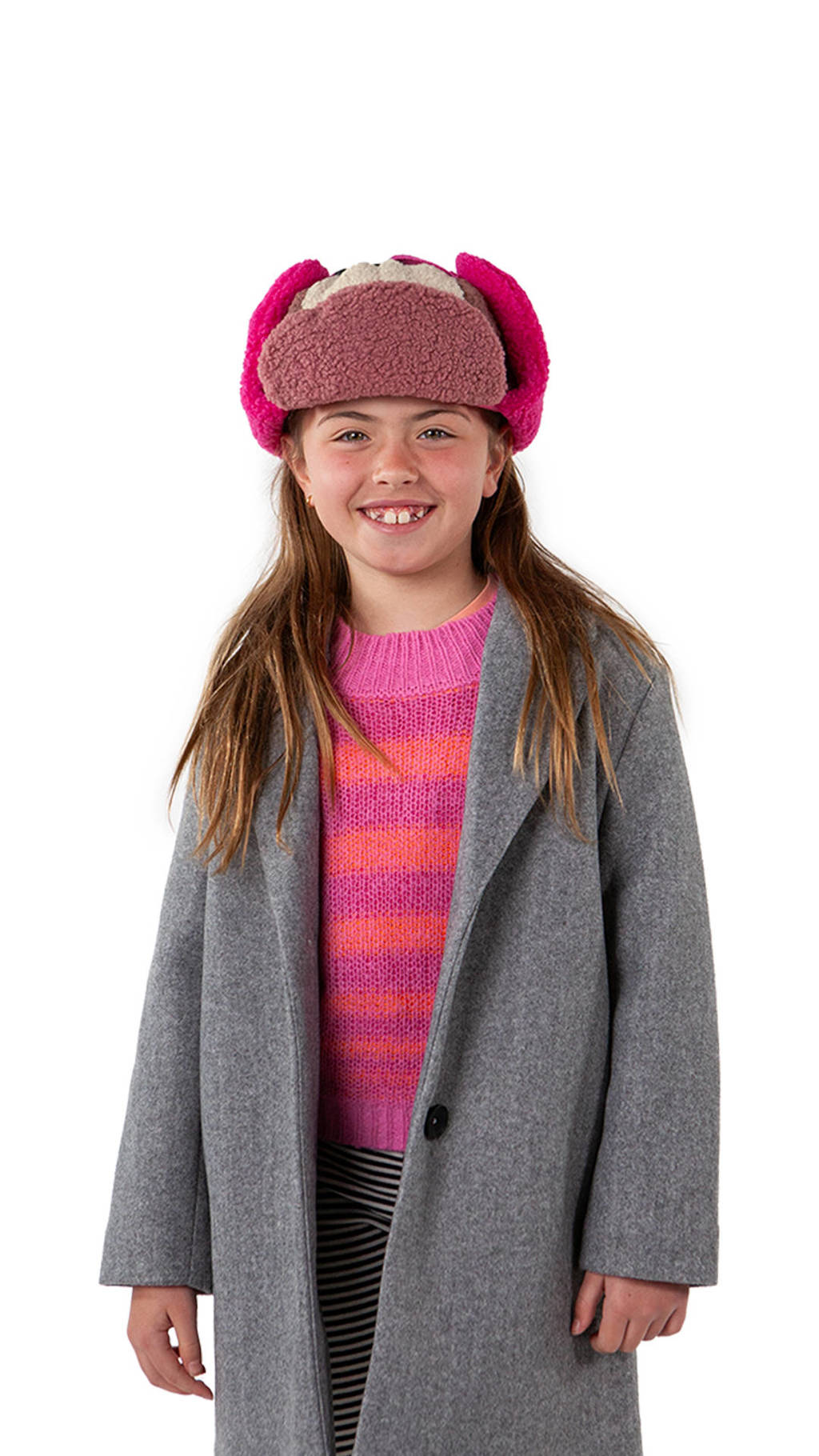 muts roze/lila/ecru
