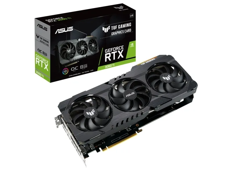 [OUTLET] - ASUS TUF Gaming GeForce RTX 3060 Ti V2 OC Edition, GeForce RTX 3060 Ti, 8 GB, GDDR6, 256 bit, 7680 x 4320 pixlar, PCI Express x16 4.0 - LHR