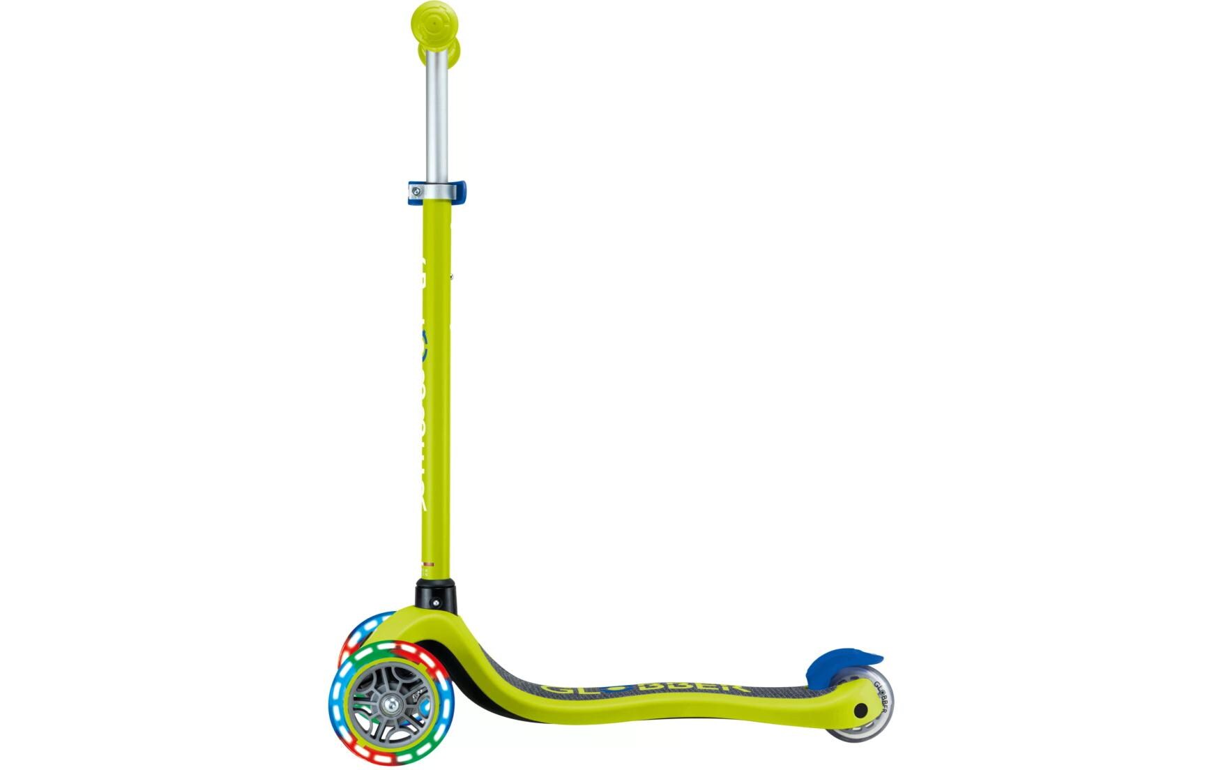 Scooter Primo Lights Limettengrün3-Rad-Roller mit Beleuchtung für Kinder