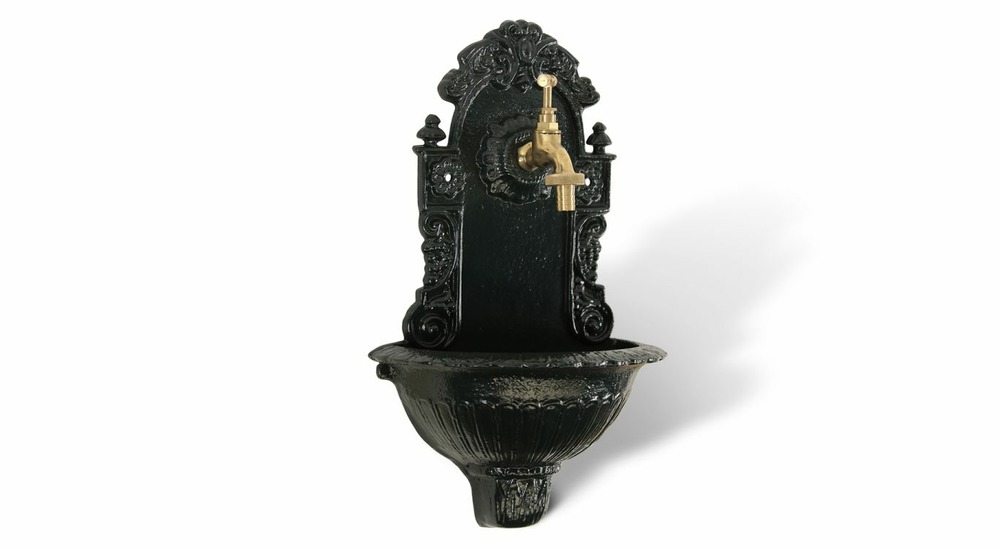 Fontaine de jardin fonte vert 24.5x12.5x40cm