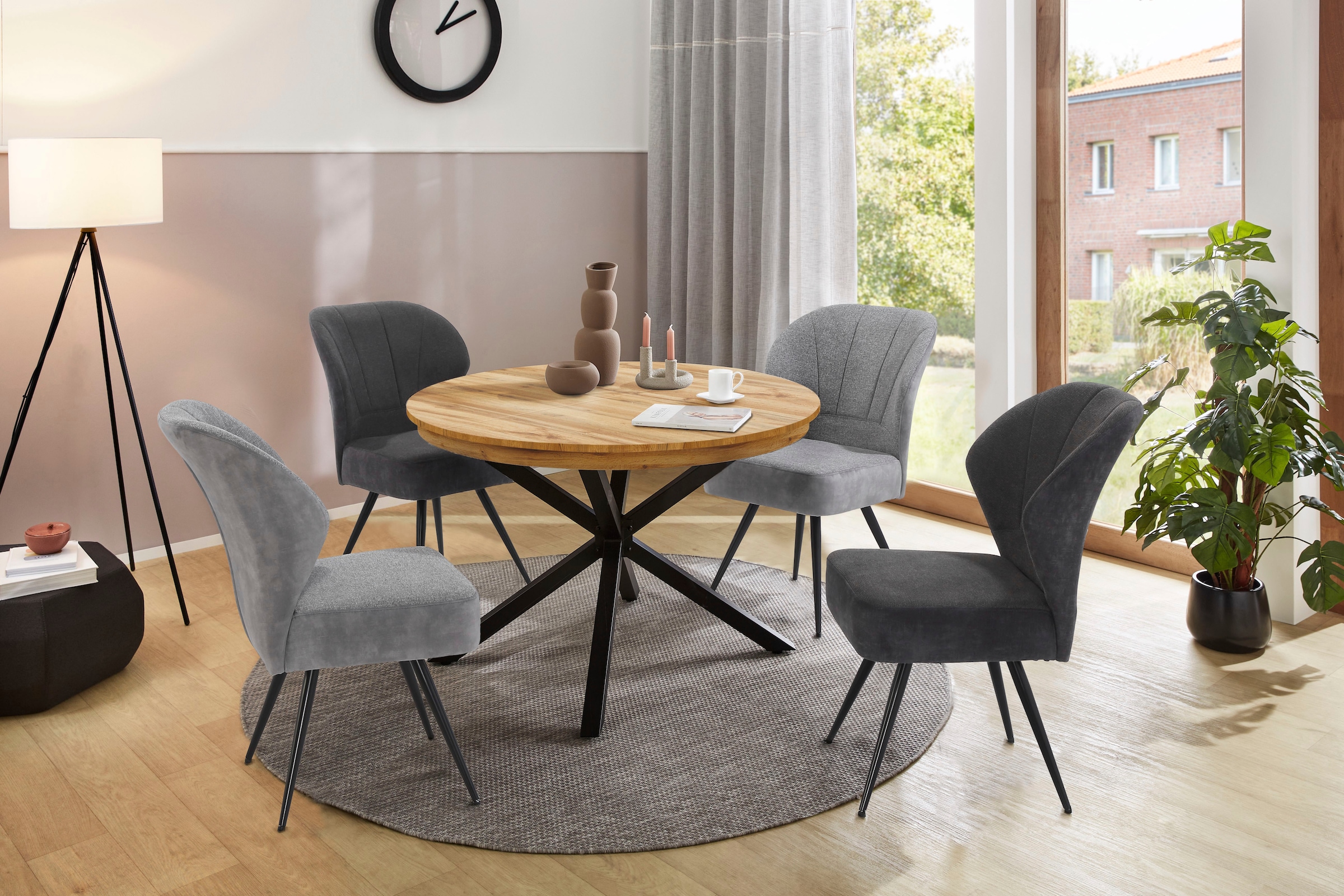 Jockenhöfer Gruppe Freischwinger »Oder« (Set) 4 Stk.mit Taschenfederkenpolsterung, Materialmix, in 2 Farben bestellbar