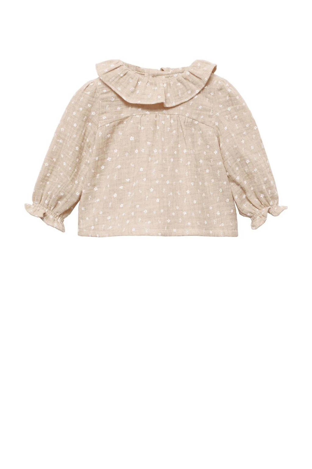 Mango Kids baby gebloemdetop lichtbruin/wit