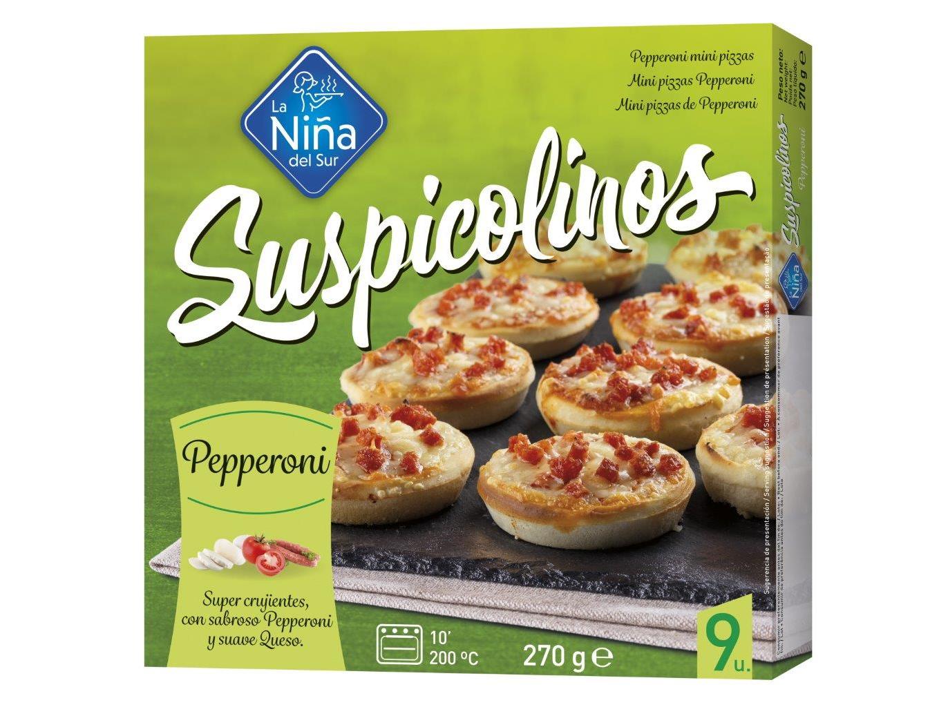 MINI PIZZAS LA NIÑA DEL SUR PEPPERONI 9UN 270G