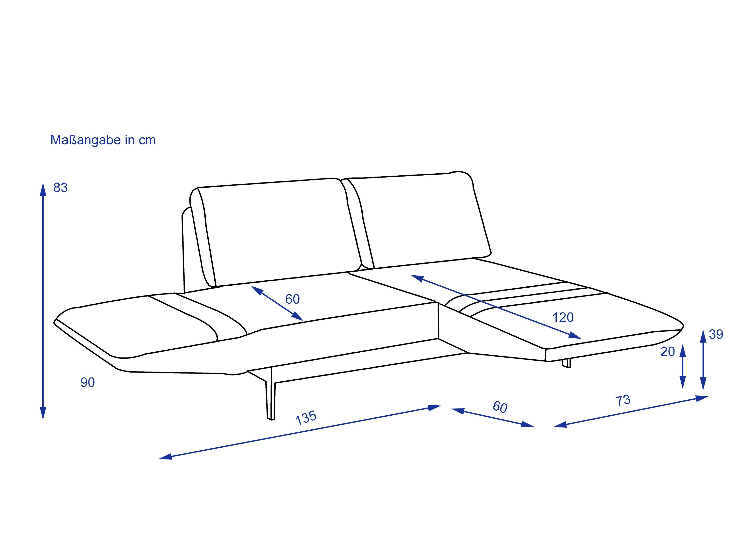 Liege-Sofabank ROLF BENZ MERA 386