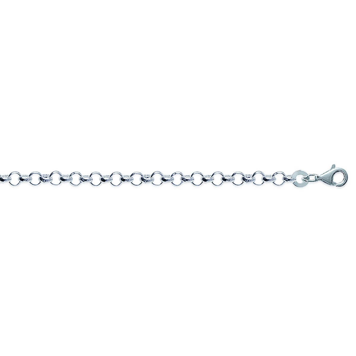 Chaine Brillaxis maille jaseron argent 925/1000