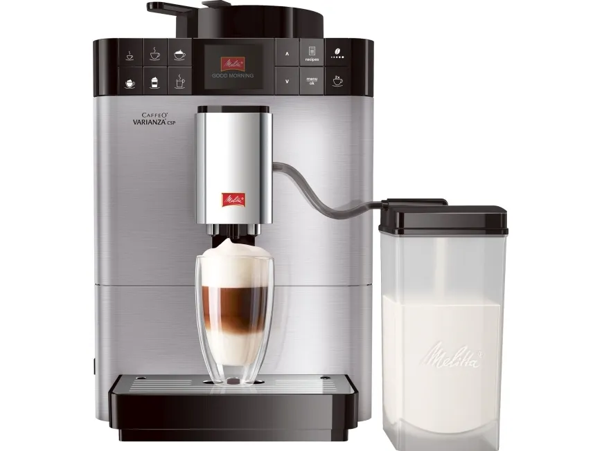 Melitta Varianza CSP, Espressomaskine, 1,2 L, Kaffebønner, Indbygget kværn, 1450 W, Metallic